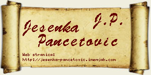 Jesenka Pančetović vizit kartica